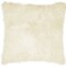 Edge Collections - 18" x 18" - White - Luxurious Sheepskin Throw Pillow - 1 Piece